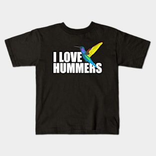 I Love Hummers Bird Kids T-Shirt